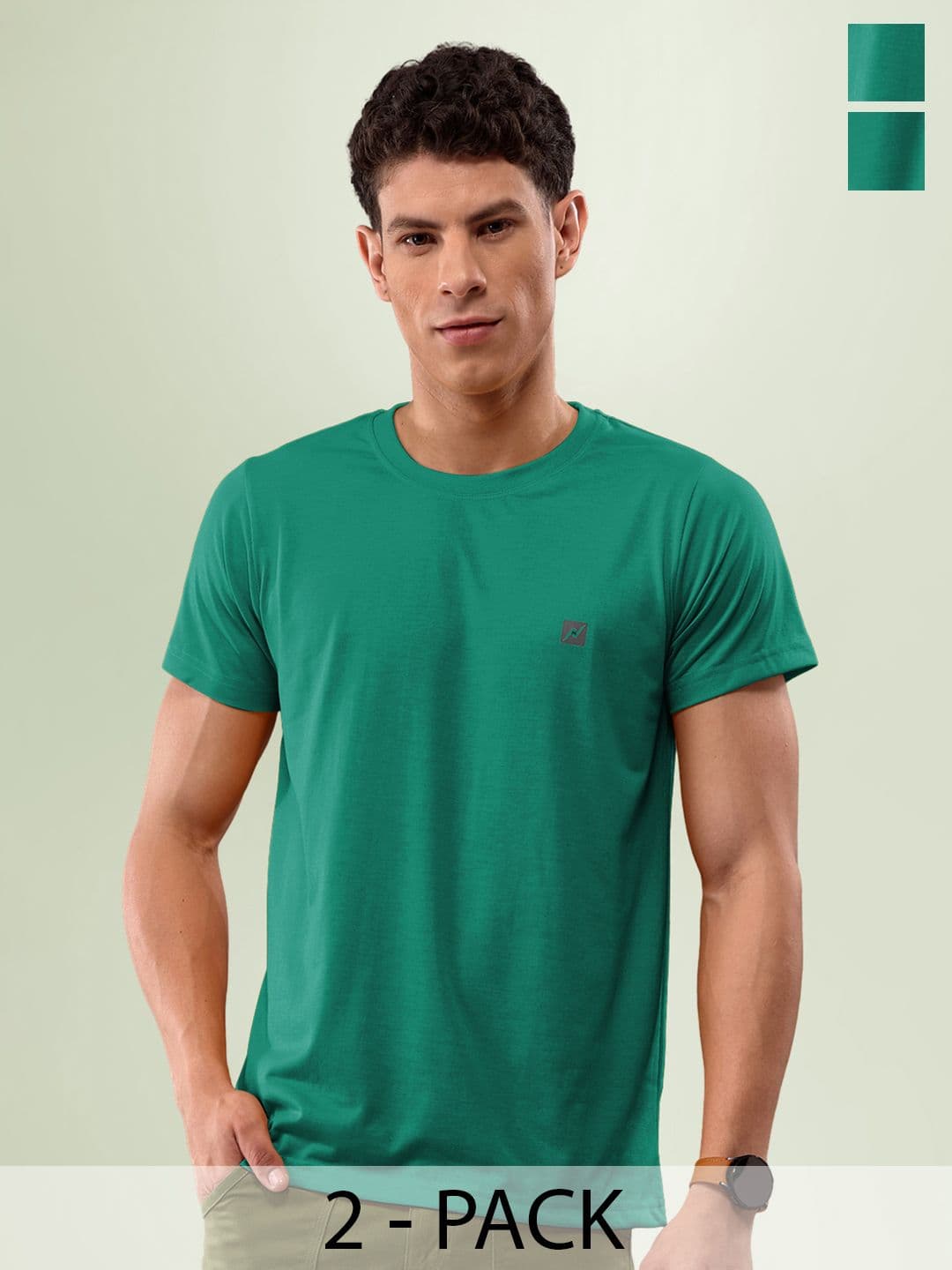 LUX NITRO Pack of 2 Round Neck Lounge T-shirts - view 1