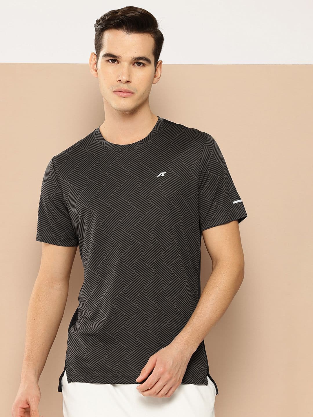 Alcis Printed Slim Fit Anti-Static T-Shirt - view 1