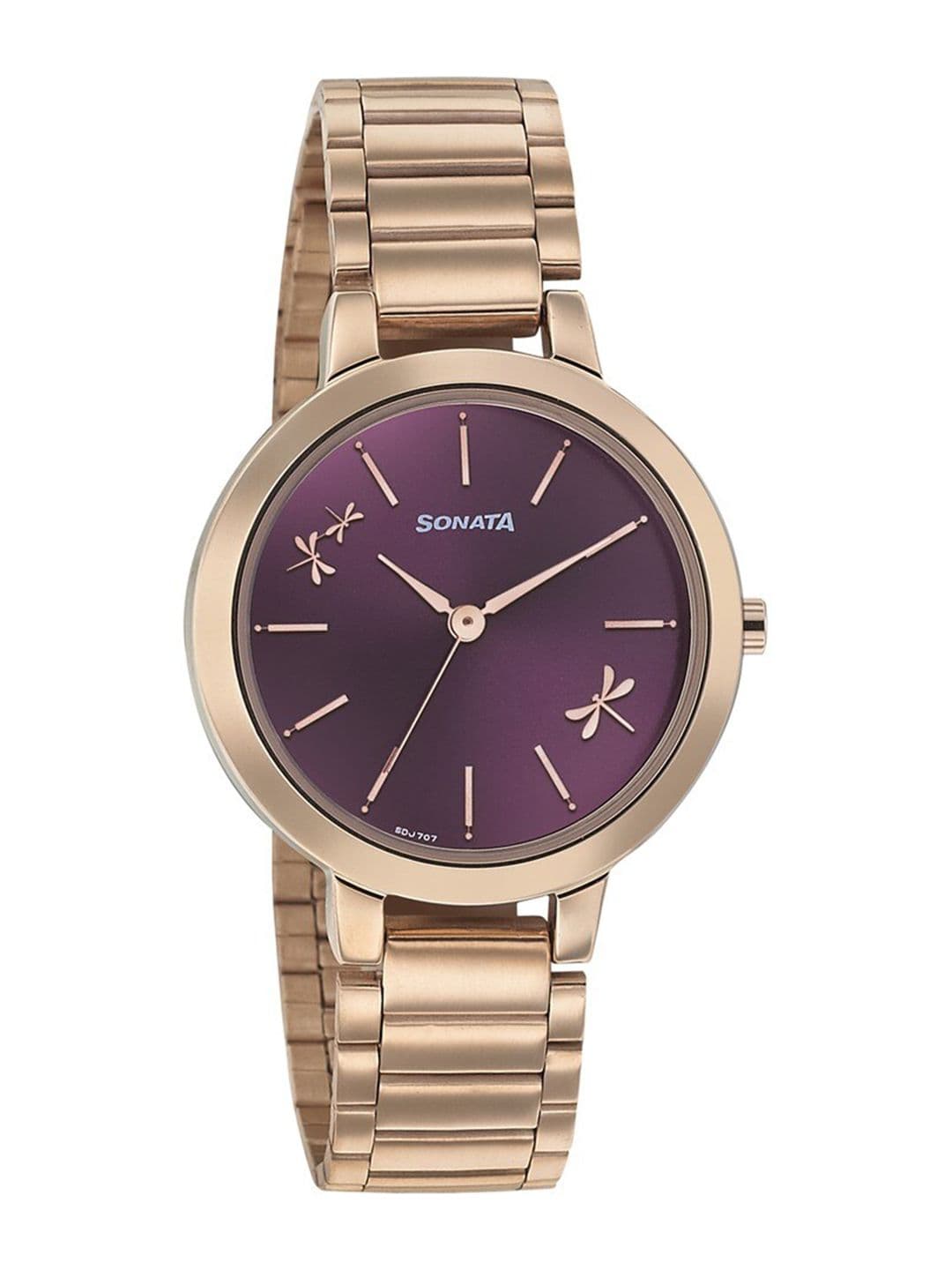 Sonata Play Quartz Analog With Purple Dial Watch For Women - Nt8141wm02 - view 1