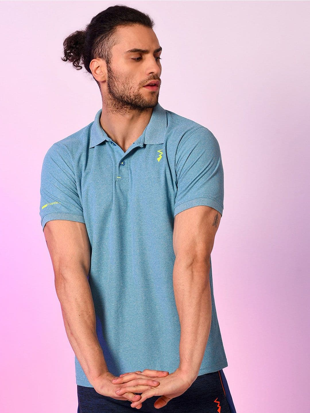 CAHOOT Grey Polo Collar Dry-Fit Training T-shirt - view 1