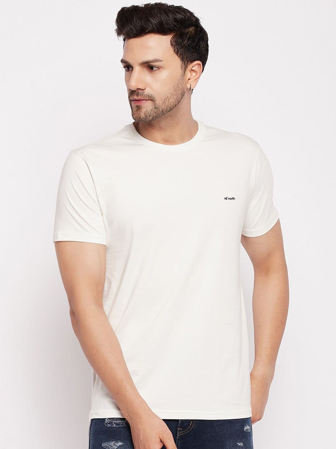 98 Degree North Round Neck Cotton Casual T-shirt - view 1