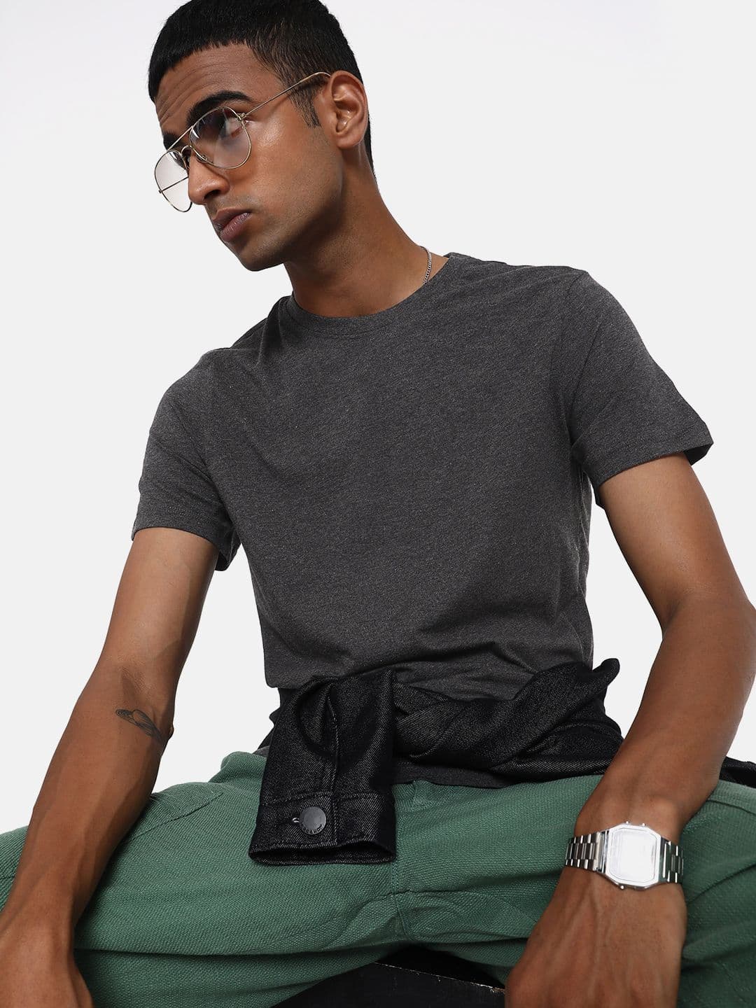 The Roadster Life Co. Solid Round Neck T-shirt - view 1
