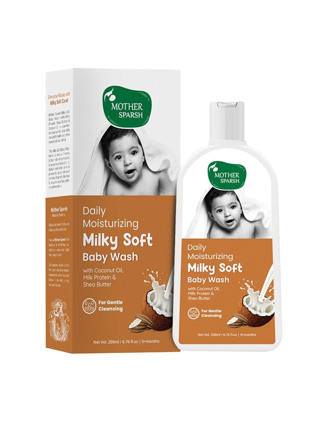 Mother Sparsh Kids Daily Moisturising Milky Soft Baby Wash-200ml - view 1