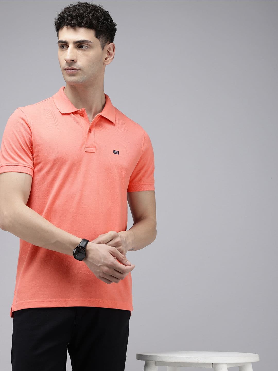 Arrow Short Sleeves Polo Collar T-shirt - view 1