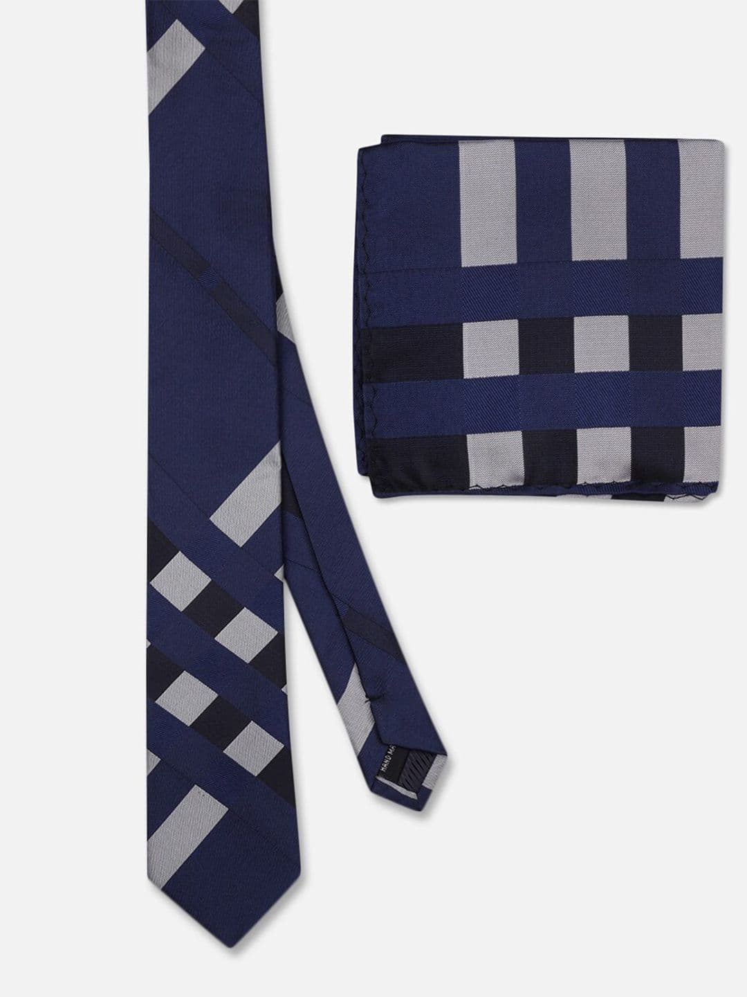 TOFFCRAFT Blue Slim Neck Tie With Pocket Square - view 1