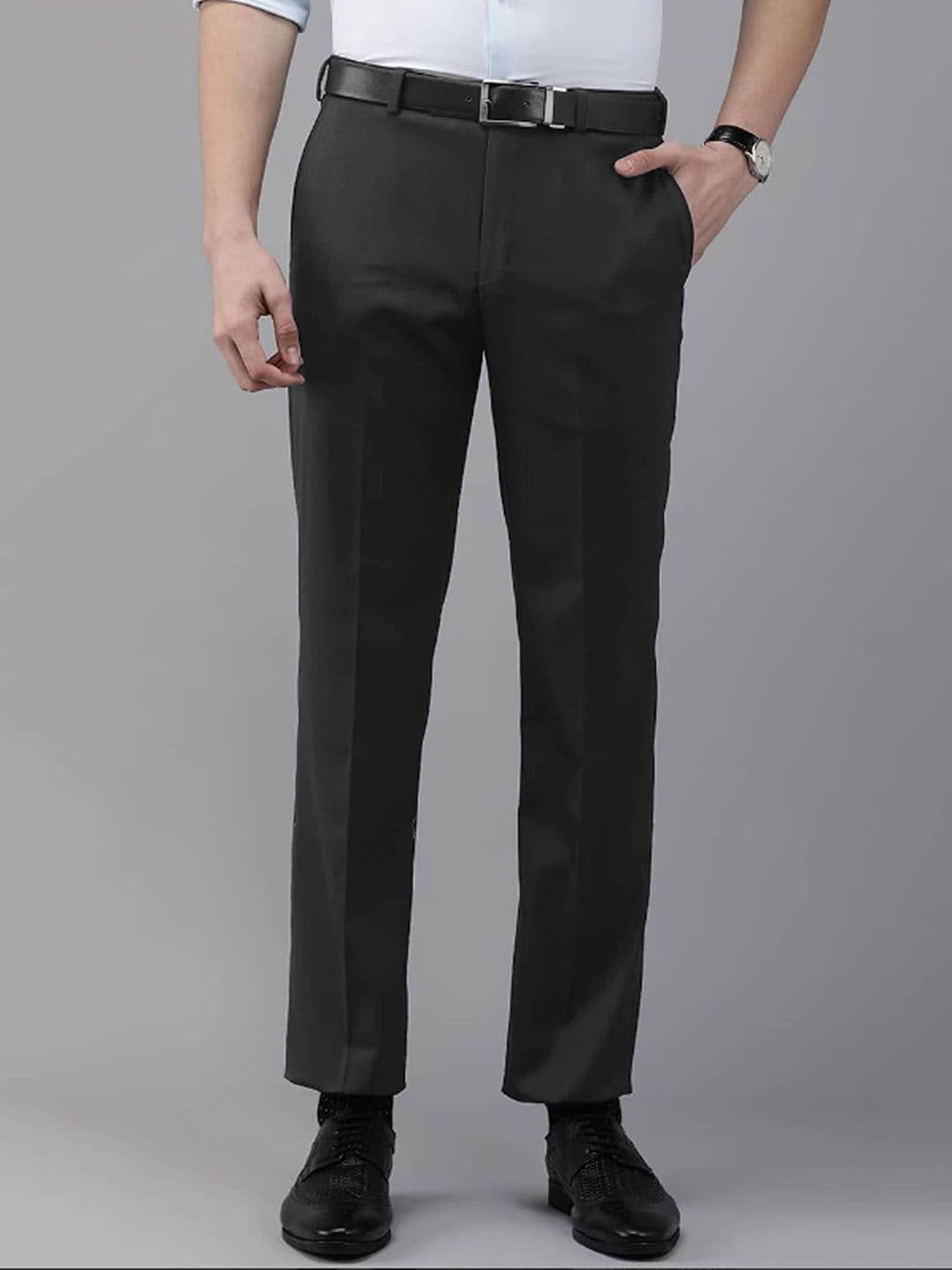 AD & AV Men Mid Rise Easy Wash Formal Trousers - view 1