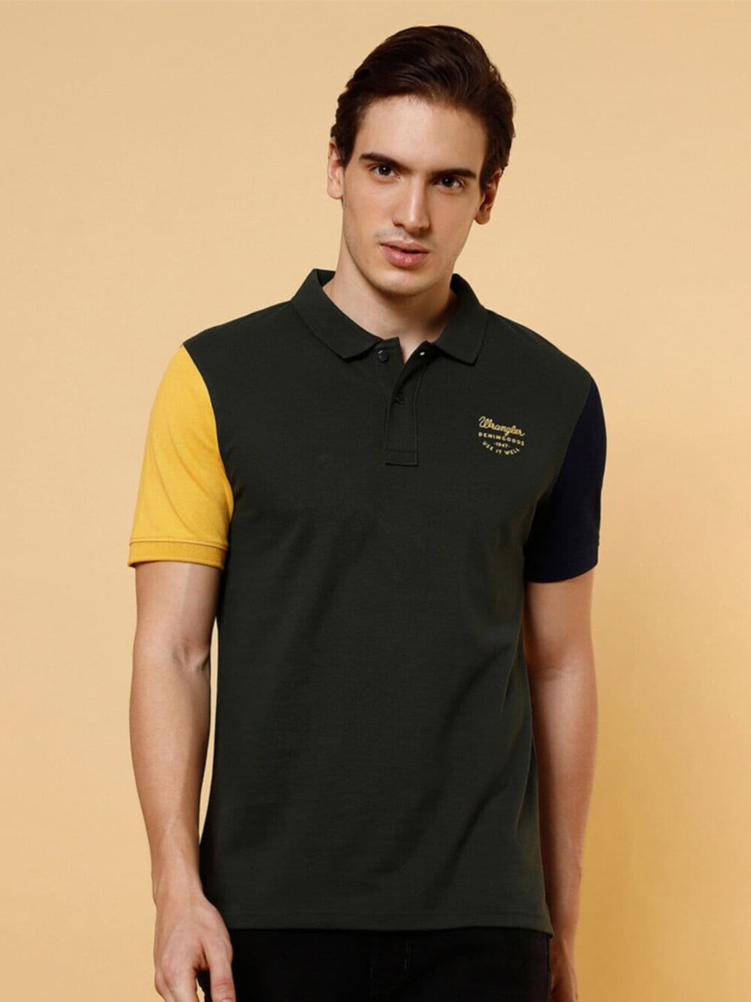 Wrangler Polo Collar Short Sleeves Cotton T-shirt - view 1