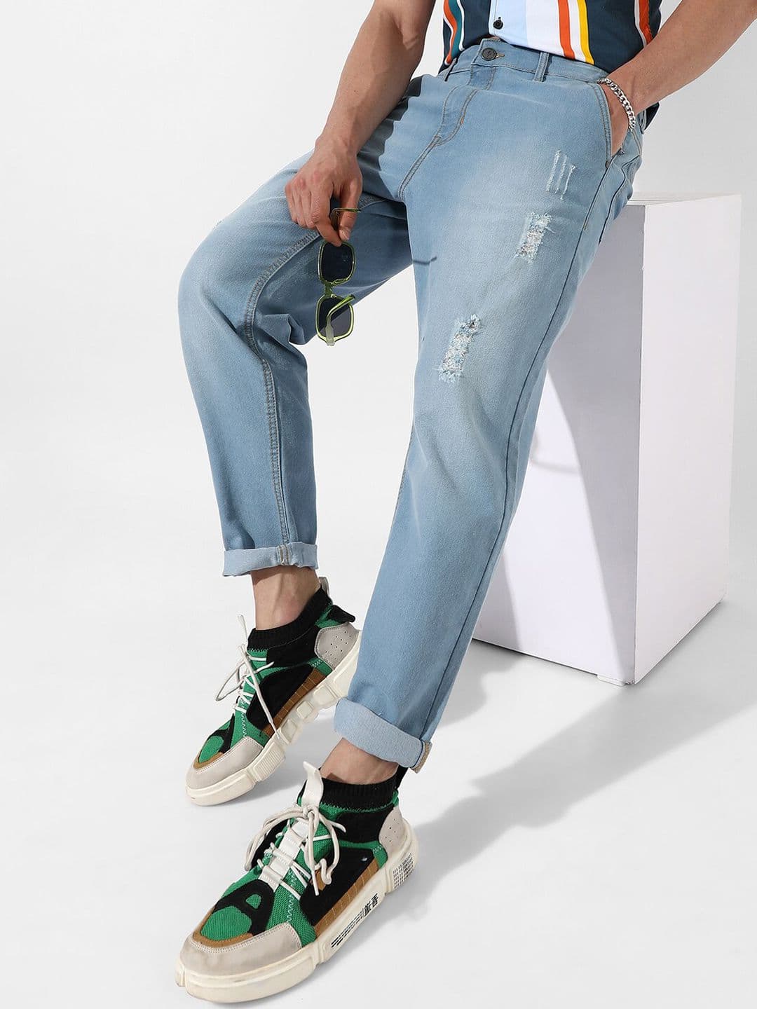 CAHOOT Men Blue Smart Slim Fit Stretchable Jeans - view 1