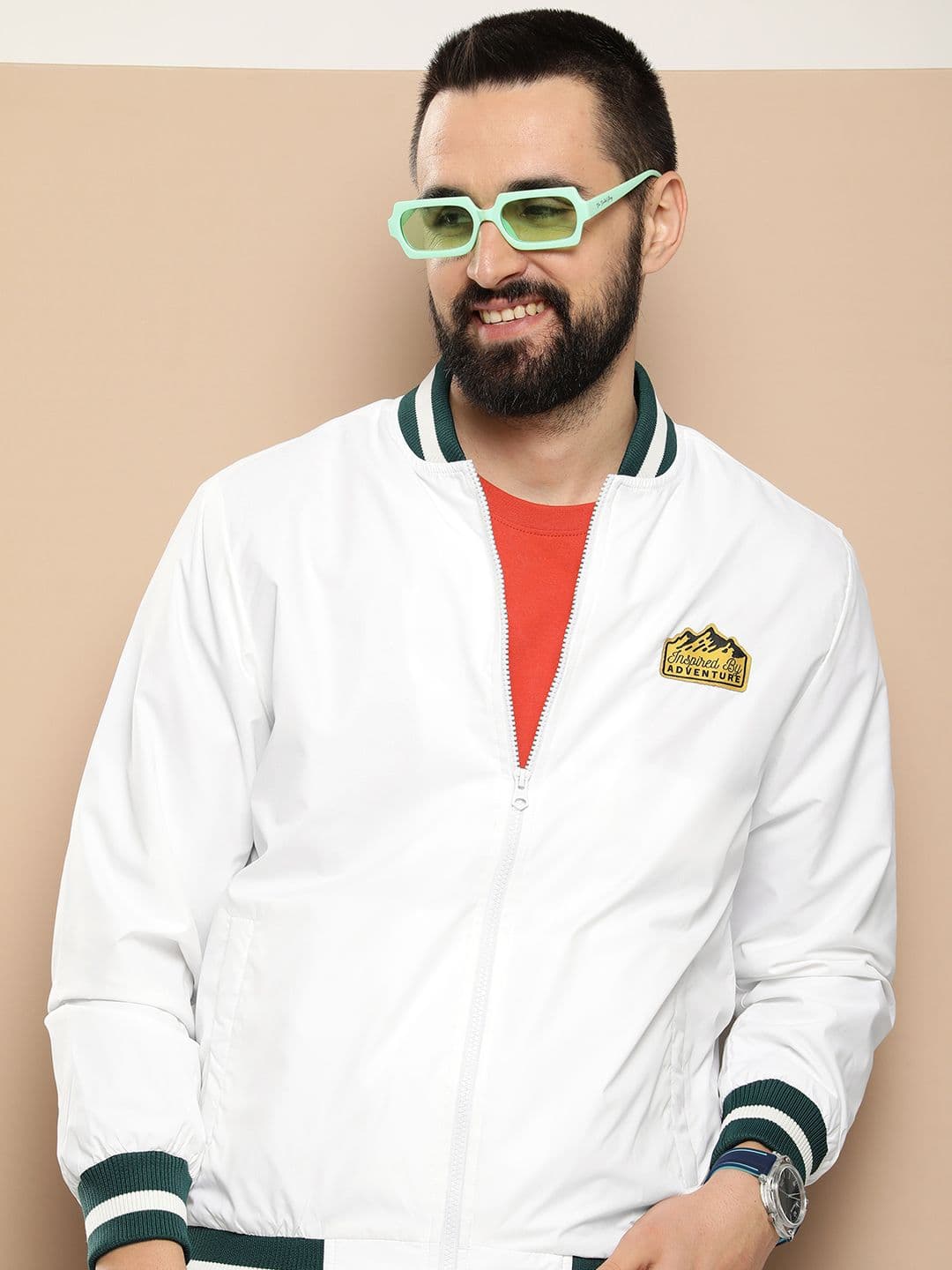 HERE&NOW Solid Mandarin Collar Tailored Jacket - view 1