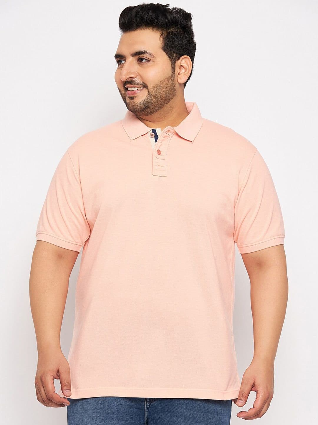 Club York Plus Size Polo Collar T-shirt - view 1