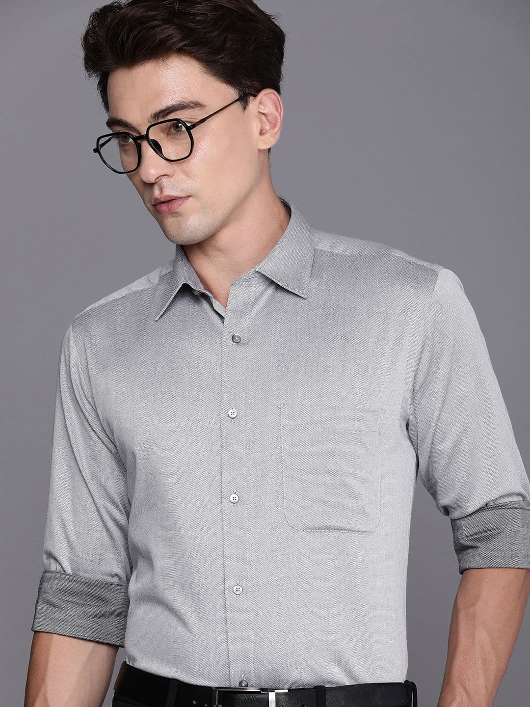 Raymond Textured Slim Fit Pure Cotton Formal Shirt - view 1