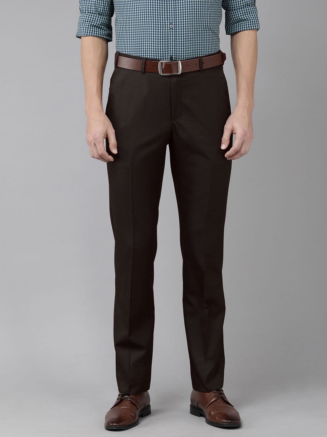 Park Avenue Men Solid Smart Fit Formal Trousers - view 1