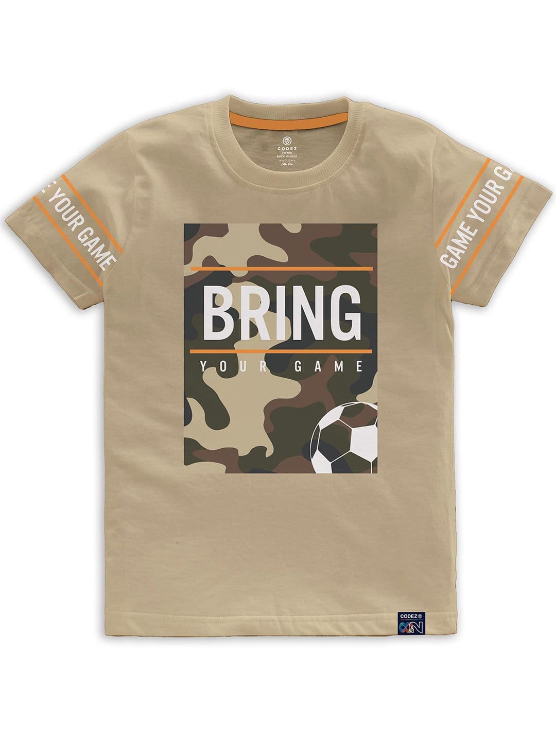 CODEZ Boys Typography Printed Cotton T-shirt - view 1
