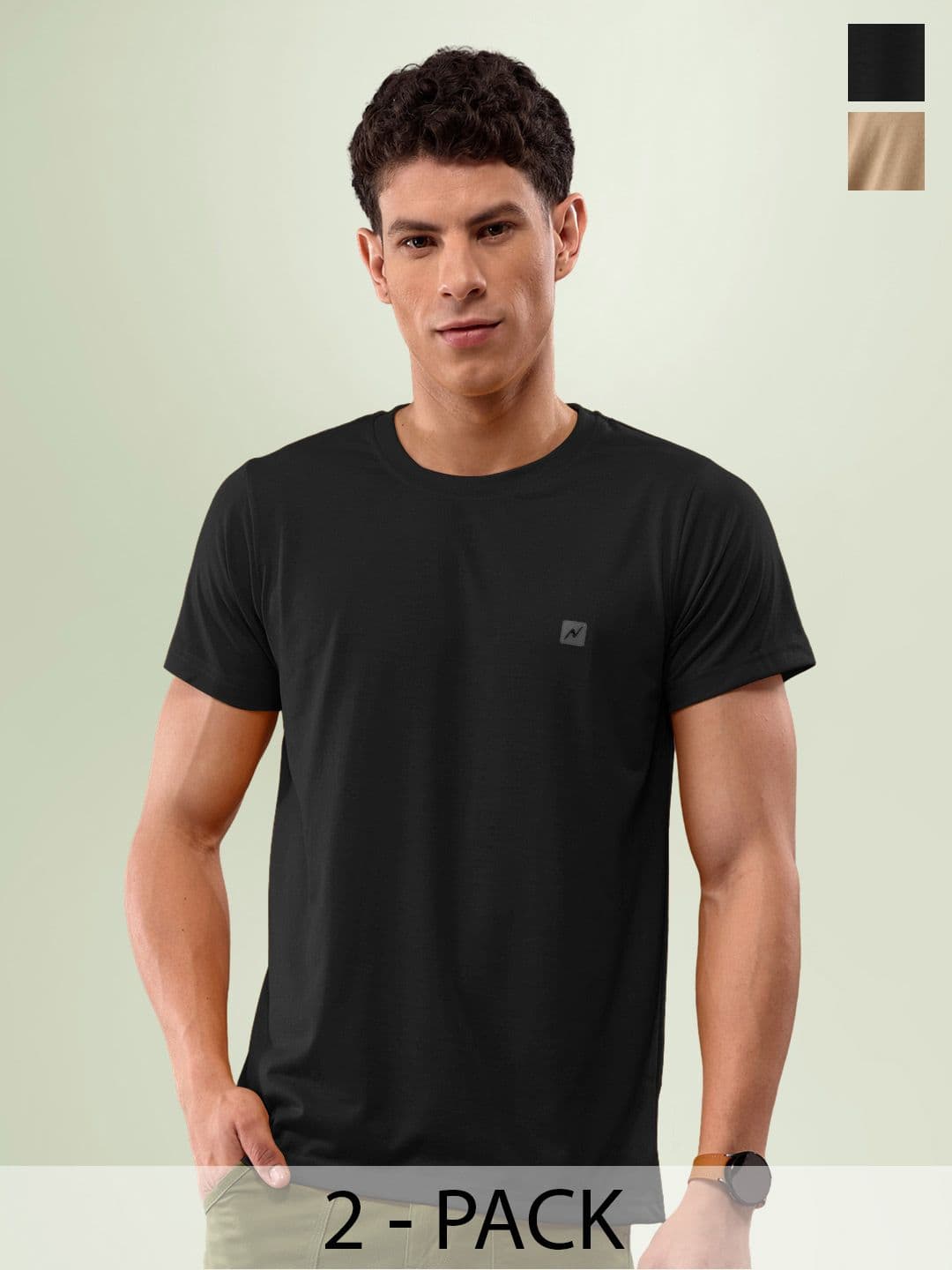 LUX NITRO Pack of 2 Round Neck Lounge T-shirt - view 1