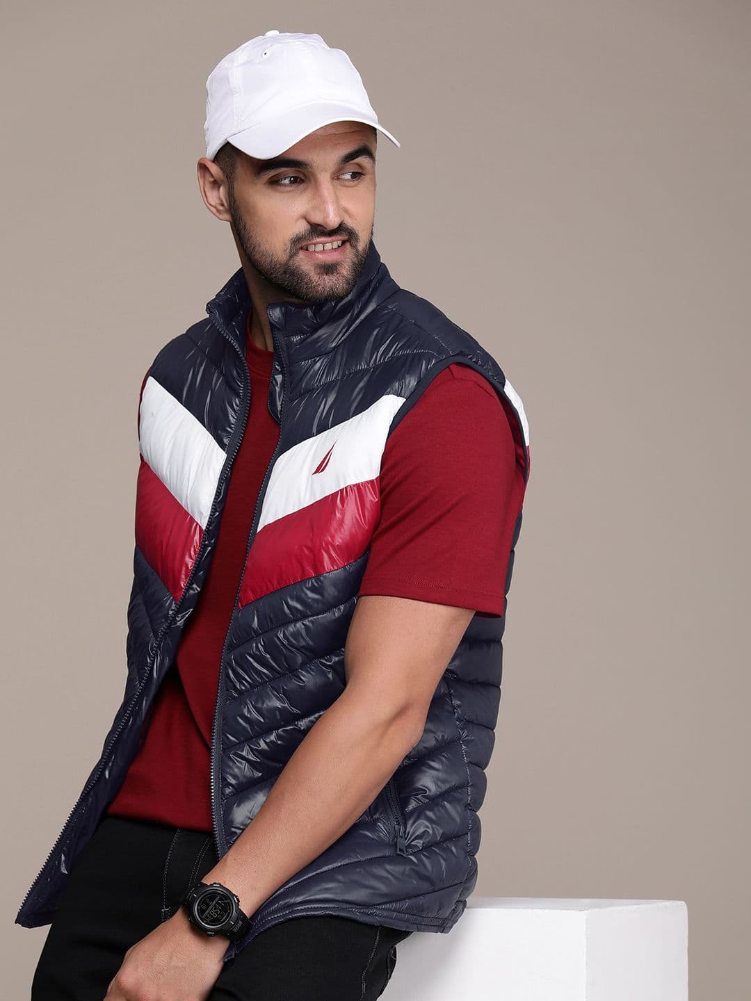 Nautica Colourblocked Sleeveless Padded Jacket - view 1