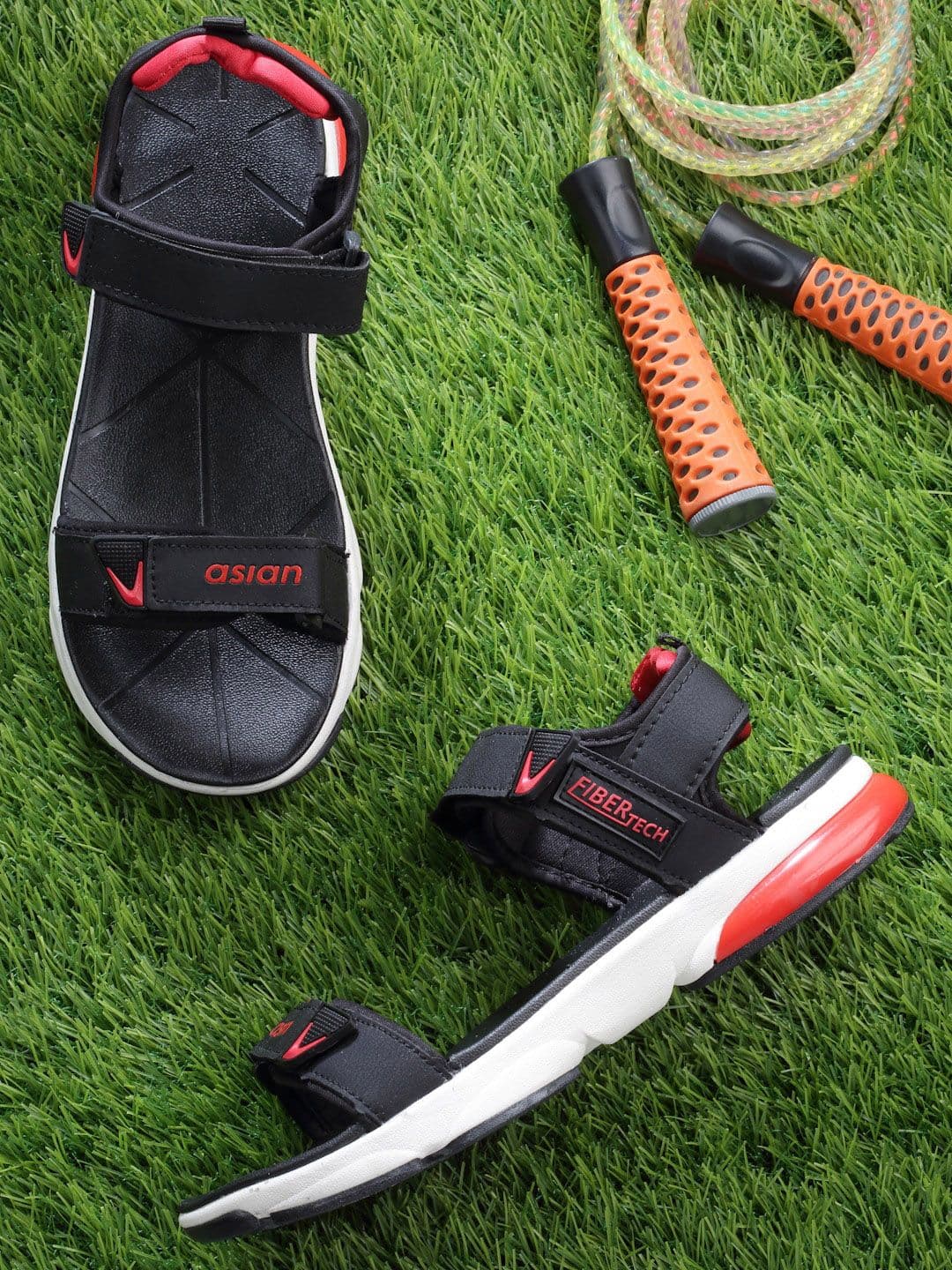 ASIAN Men Joyo-04 Textured Velcro Closure Sports Sandals - view 1