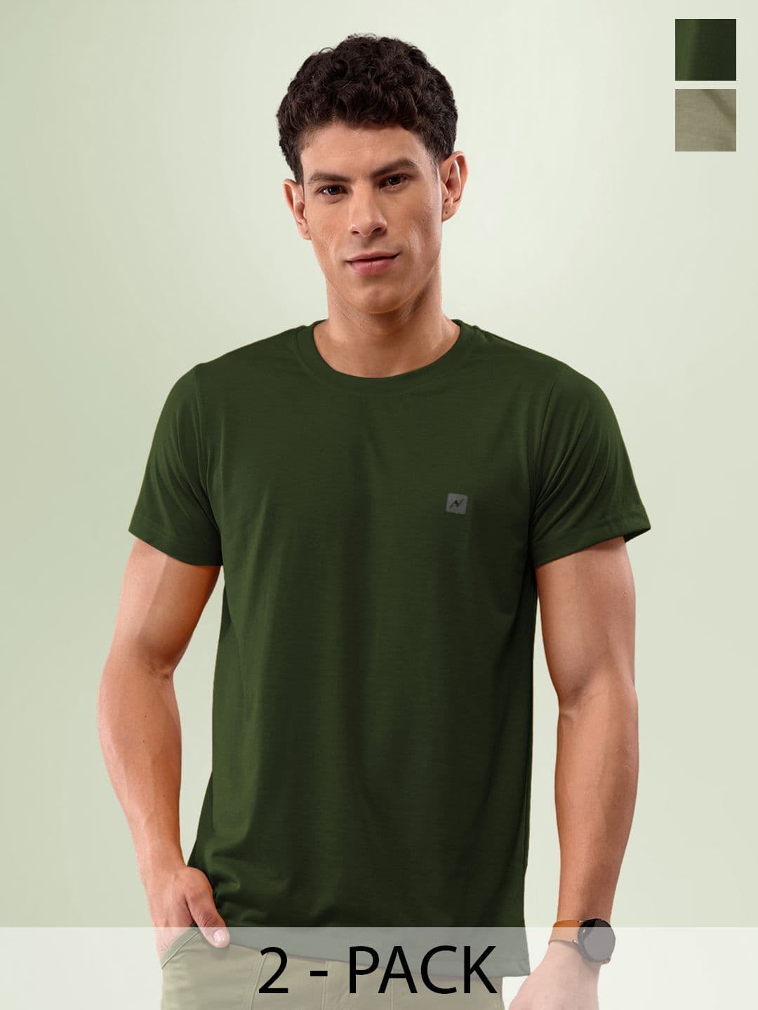 LUX NITRO Pack Of 2 Anti Odour Round Neck Lounge T-Shirt - view 1