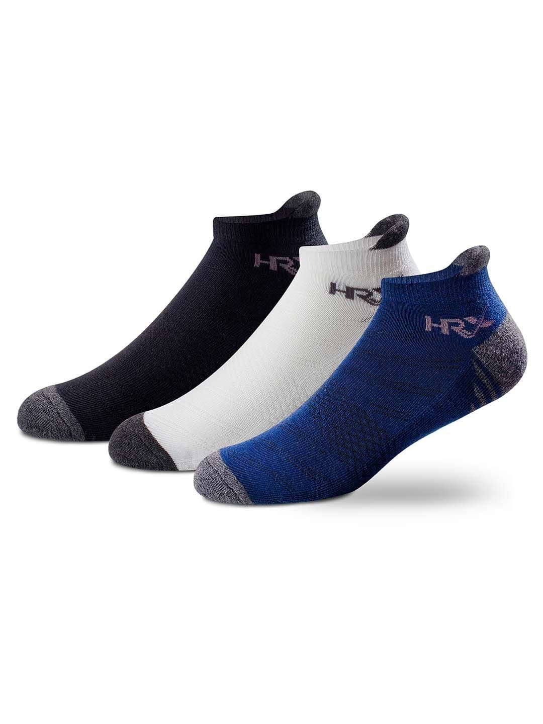 HRX by Hrithik Roshan Men Pack Of 3 Patterned Cotton Ankle-Length Socks - view 1