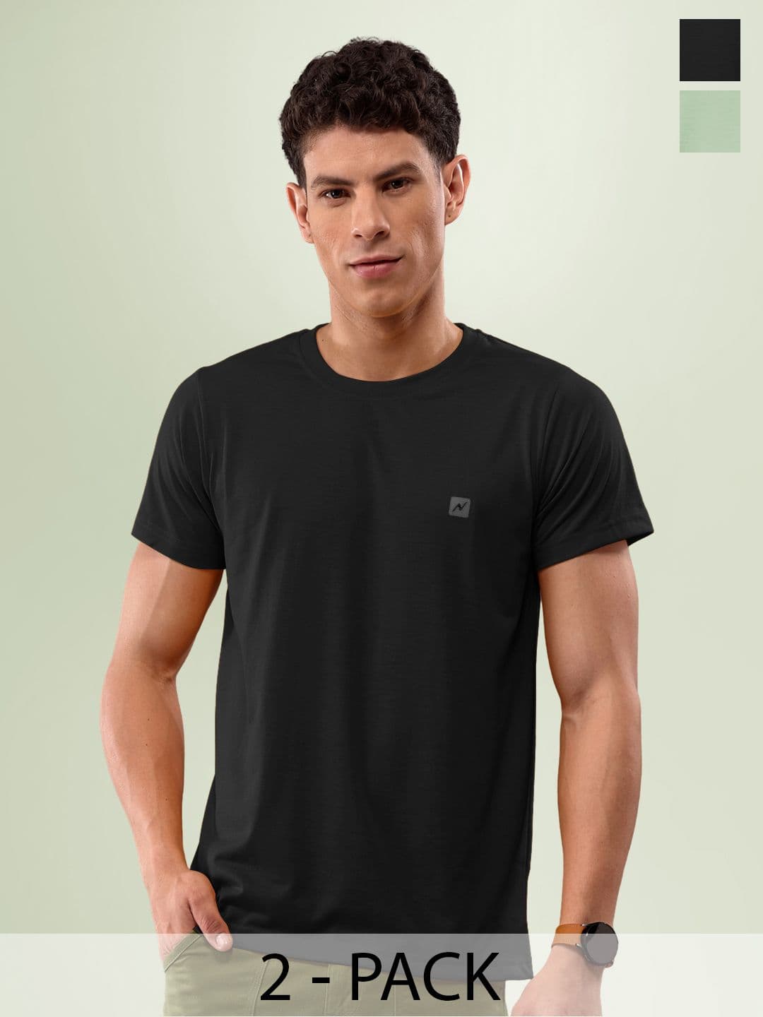 LUX NITRO Pack Of 2 Round Neck Lounge T-shirts - view 1