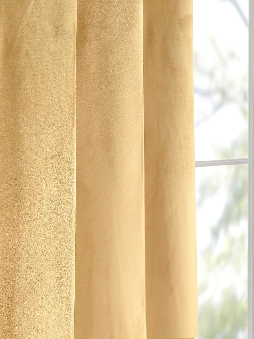 Saral Home LA CRME Set of 1 Gold Long Door Curtains - view 1