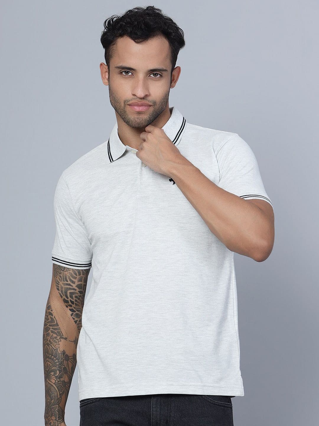 Cantabil Men Polo Collar Regular Fit T-shirt - view 1