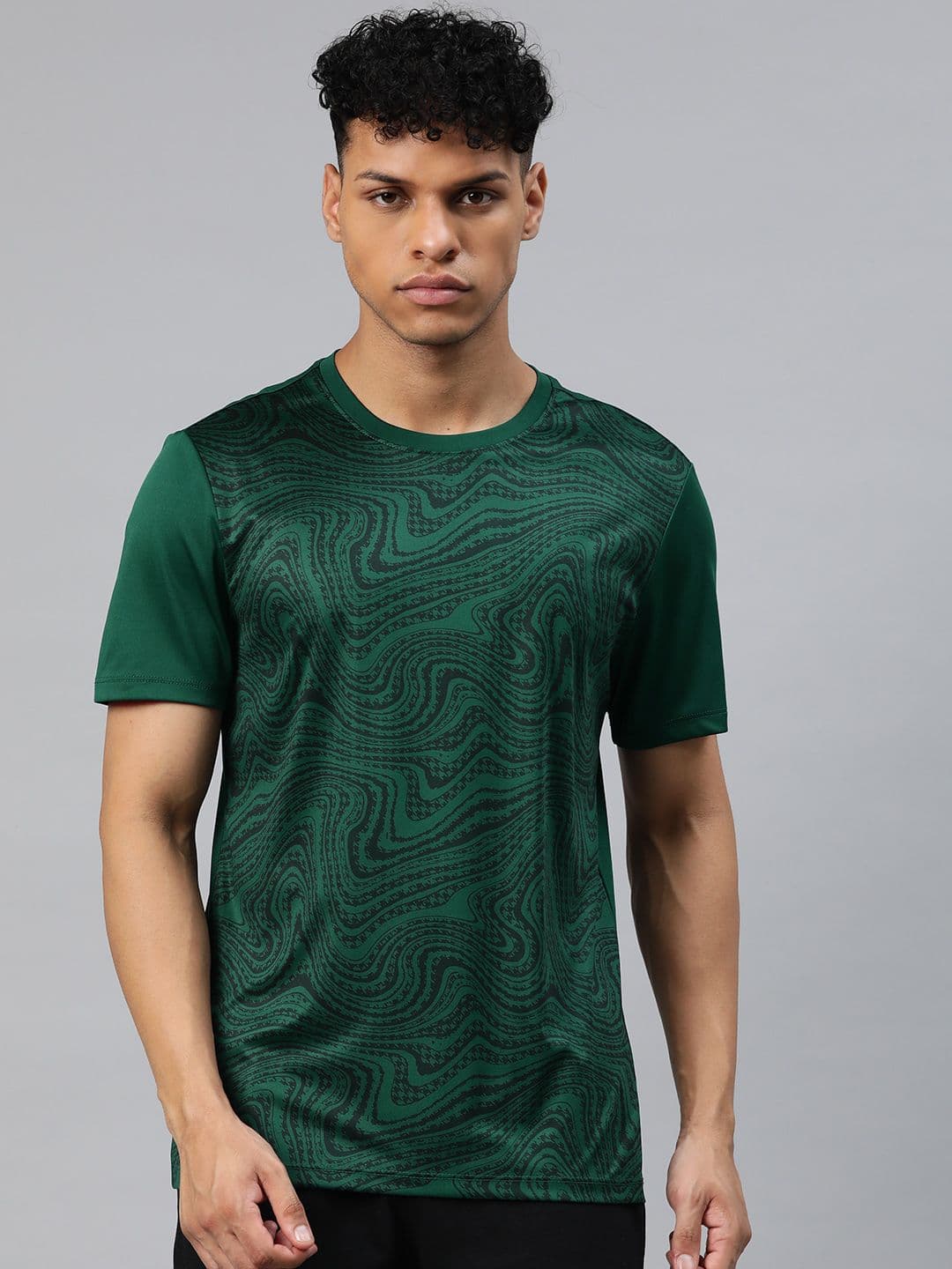 Alcis Men Printed Dry Tech Slim Fit T-shirt - view 1
