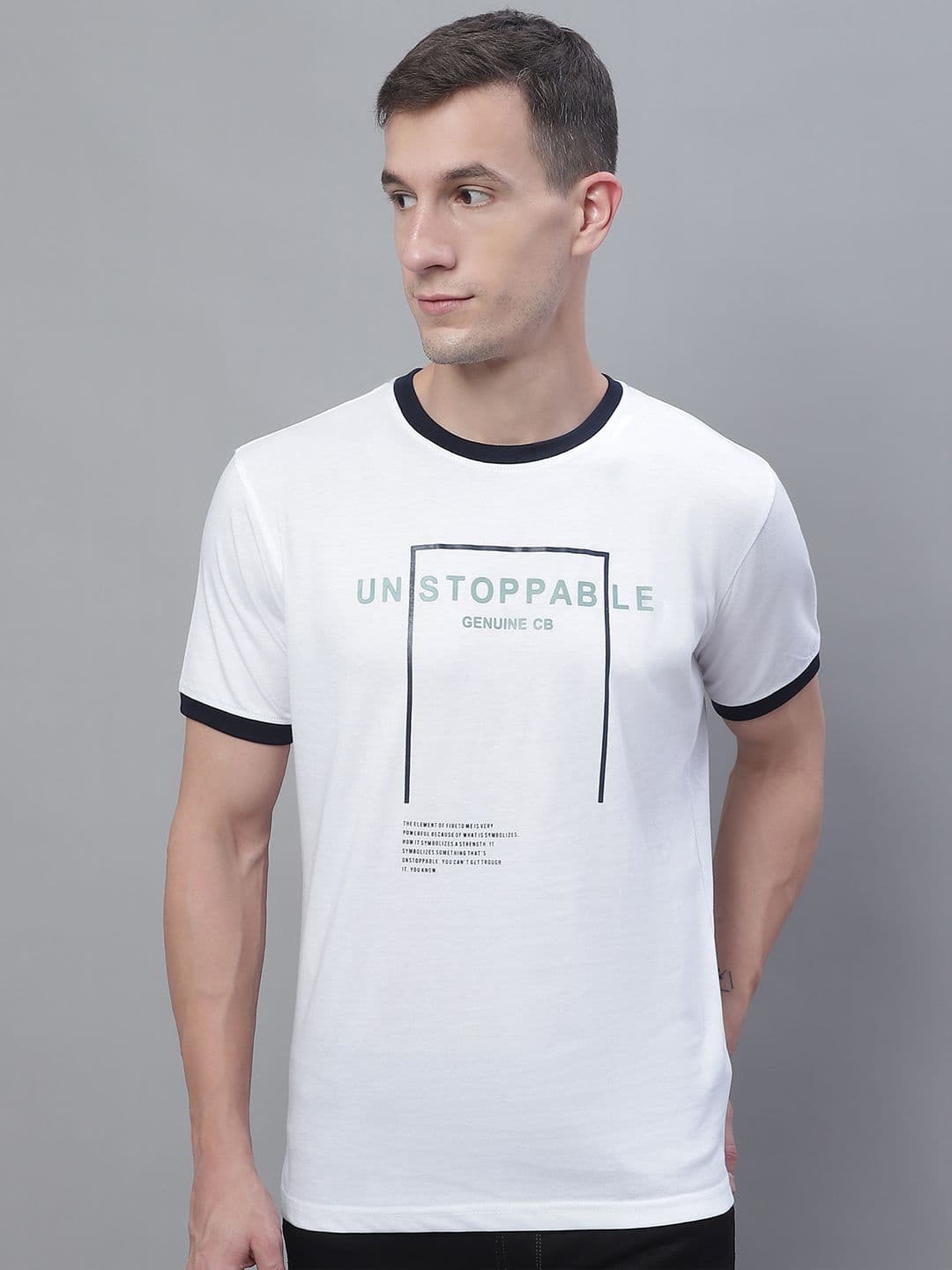 Cantabil Typography Printed Cotton T-Shirt - view 1