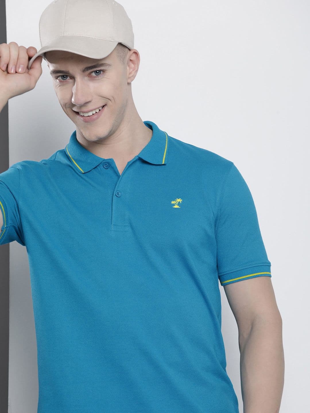 The Indian Garage Co Men Solid Polo Collar T-shirt - view 1