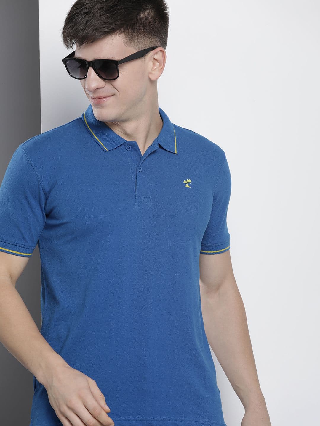 The Indian Garage Co Men Solid Polo Collar T-shirt - view 1