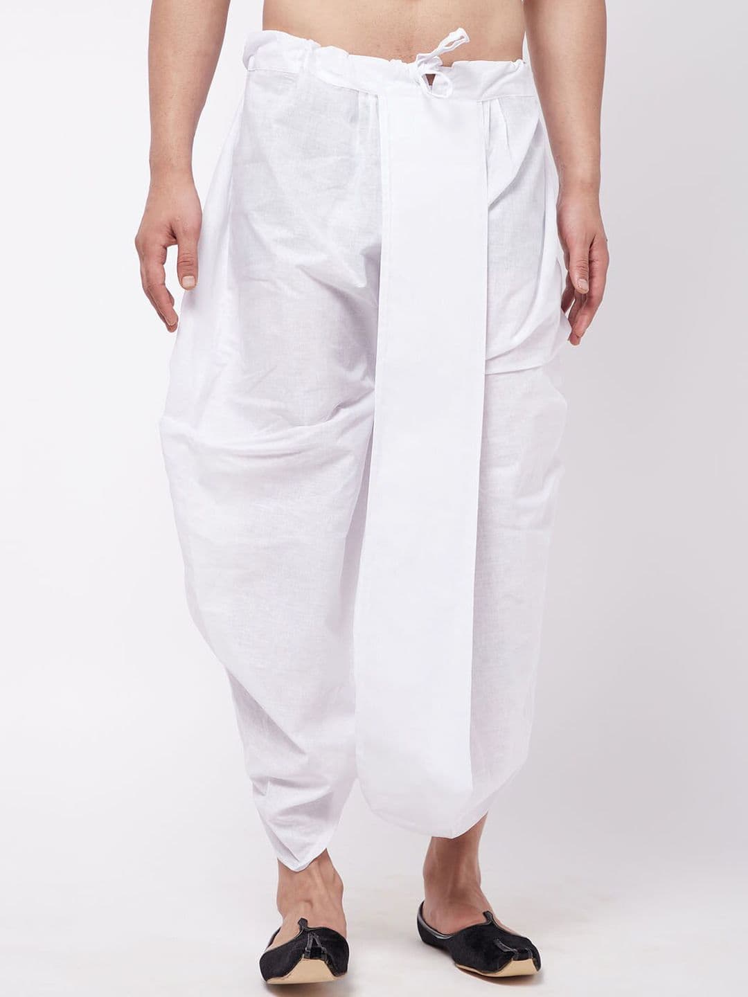 VASTRAMAY By Vastramay Men Mid-Rise Relaxed-Fit Cowl Dhoti Pant - view 1