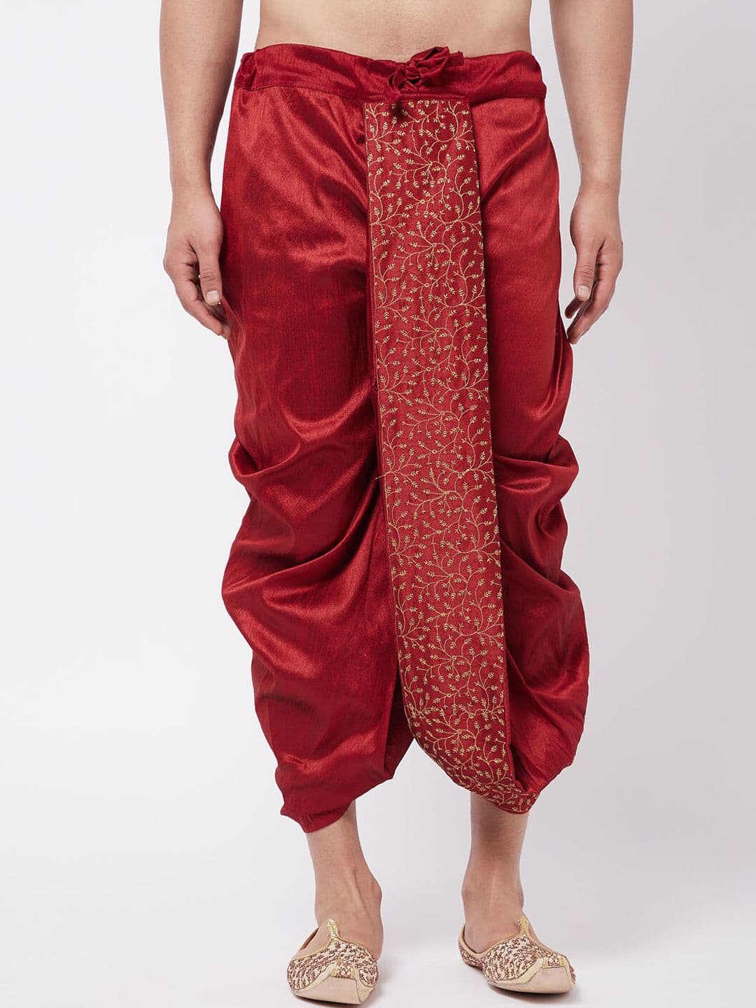 VASTRAMAY By Vastramay Men Relaxed-Fit Embroidered Ethnic Dhoti Pant - view 1