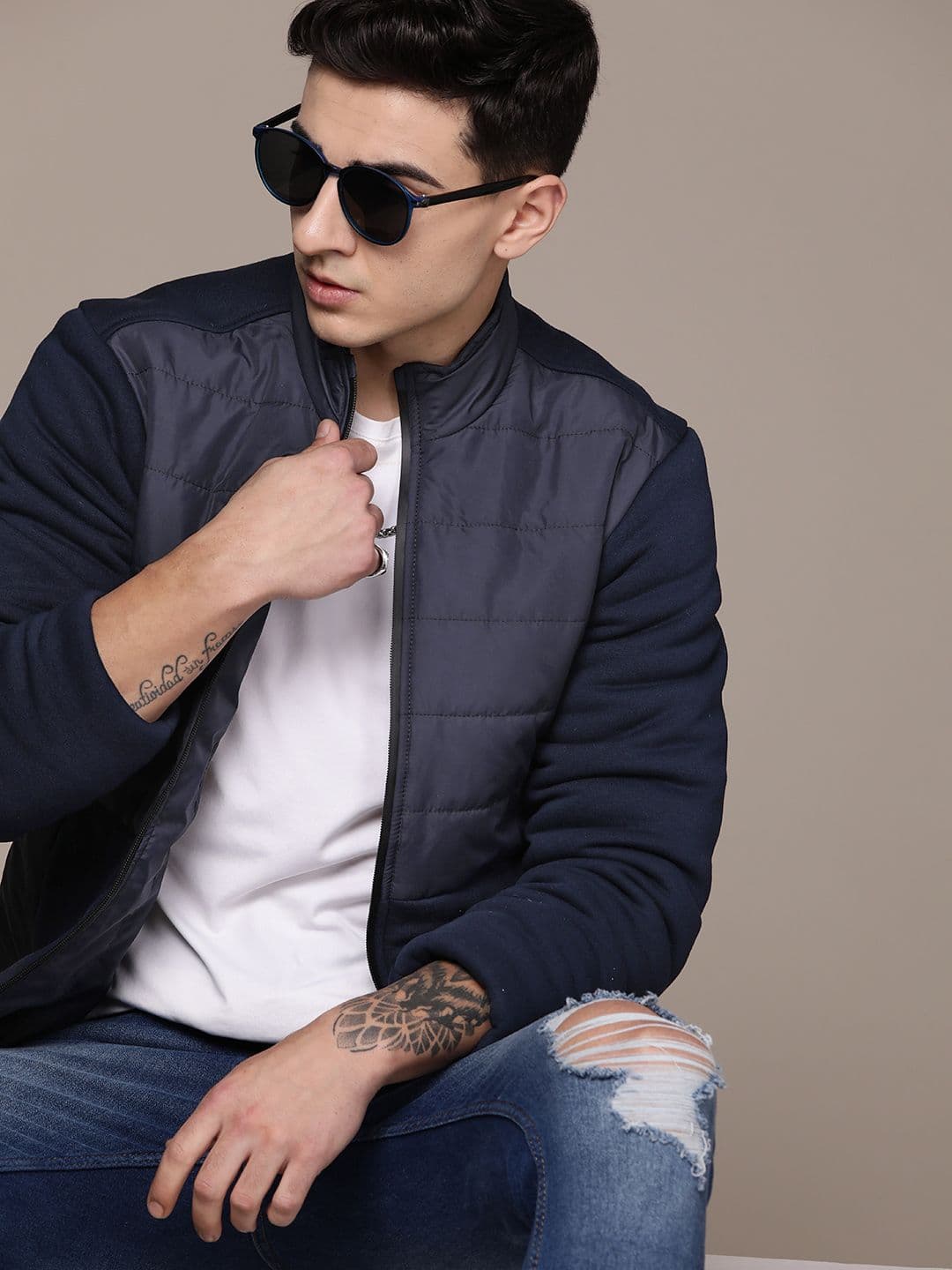 The Roadster Lifestyle Co. Mock Collar Bomber Jacket - view 1