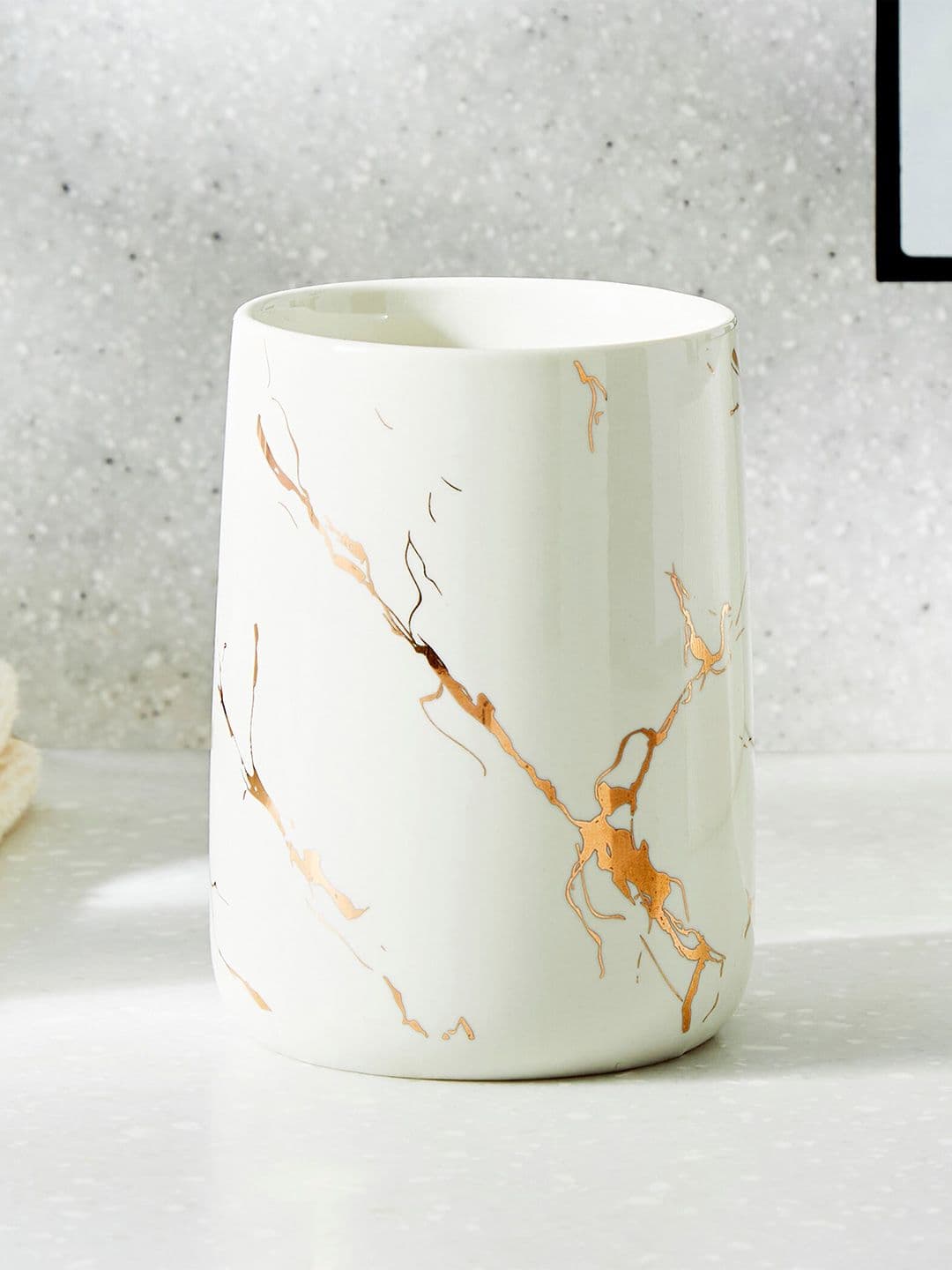 Home Centre White Aubree Vince Ceramic Tumbler 400ml - view 1
