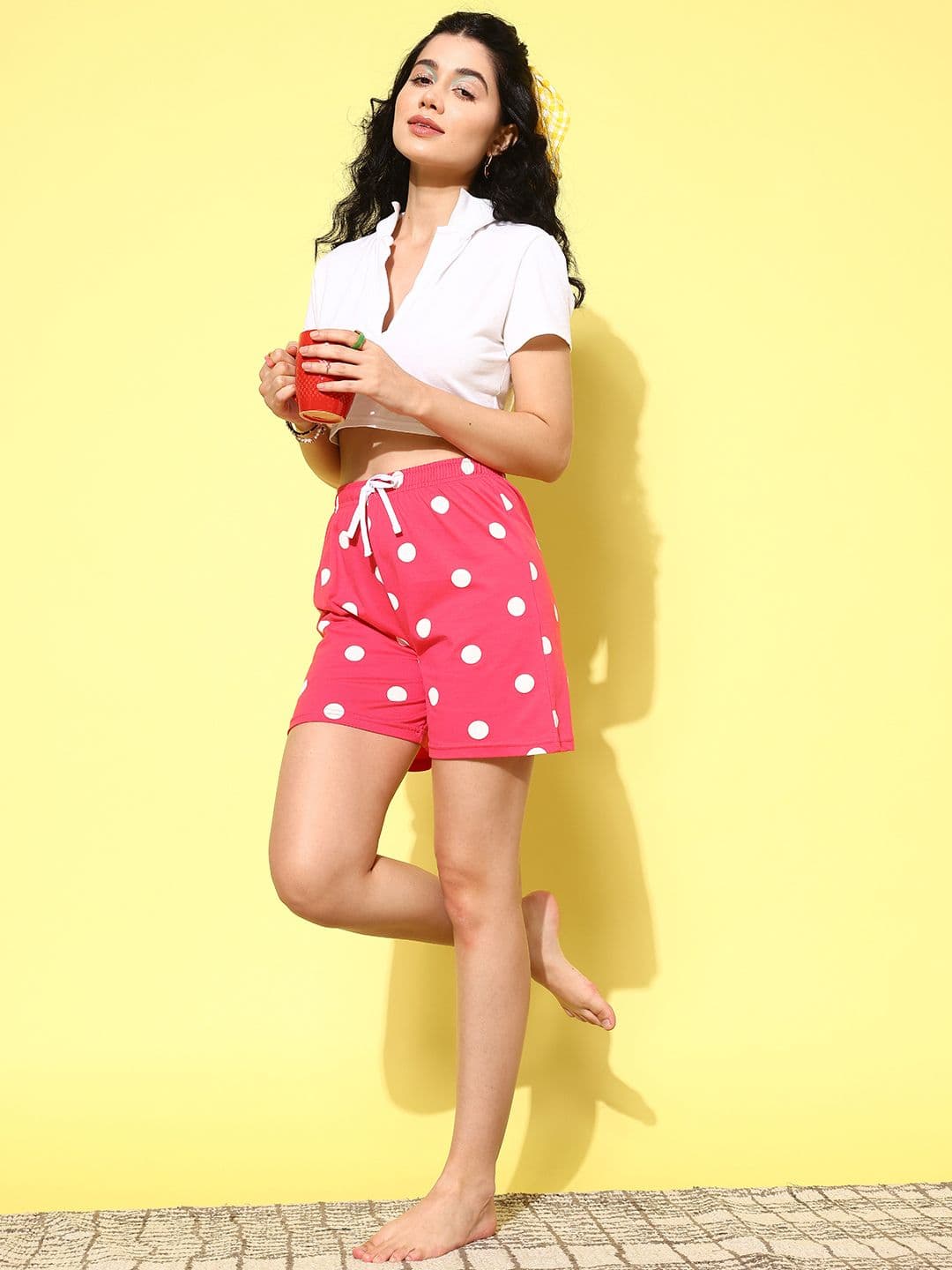ETC X fwd Women Polka Dots Printed Lounge Shorts - view 1