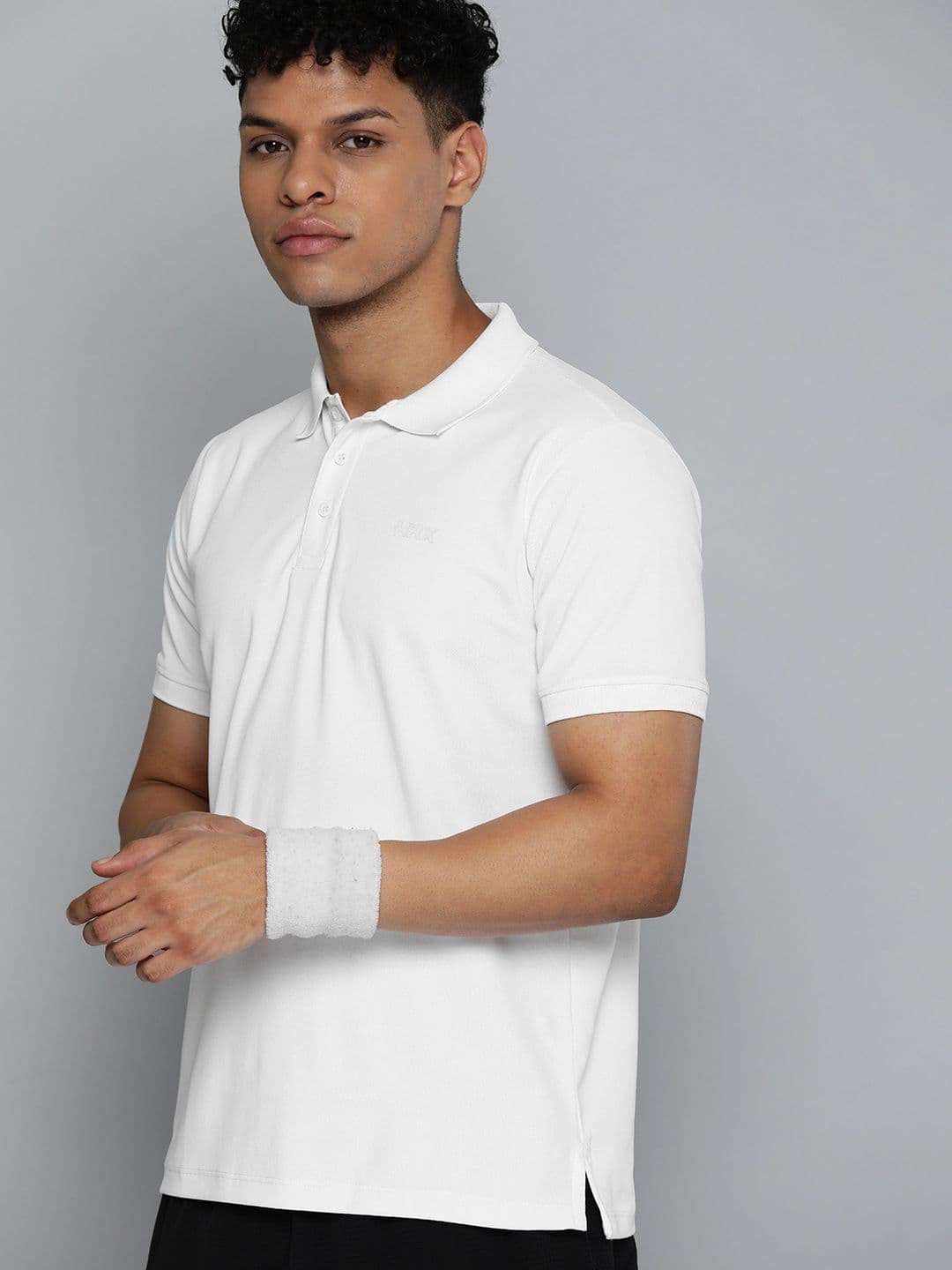 HRX by Hrithik Roshan Men Brand Logo Printed Polo Collar Rapid-Dry Sports T-shirt - view 1