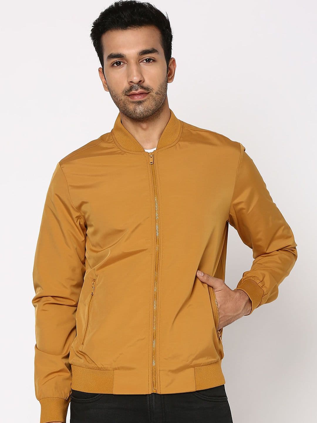 Mufti Mandarin Collar Lightweight Bomber Jacket - view 1