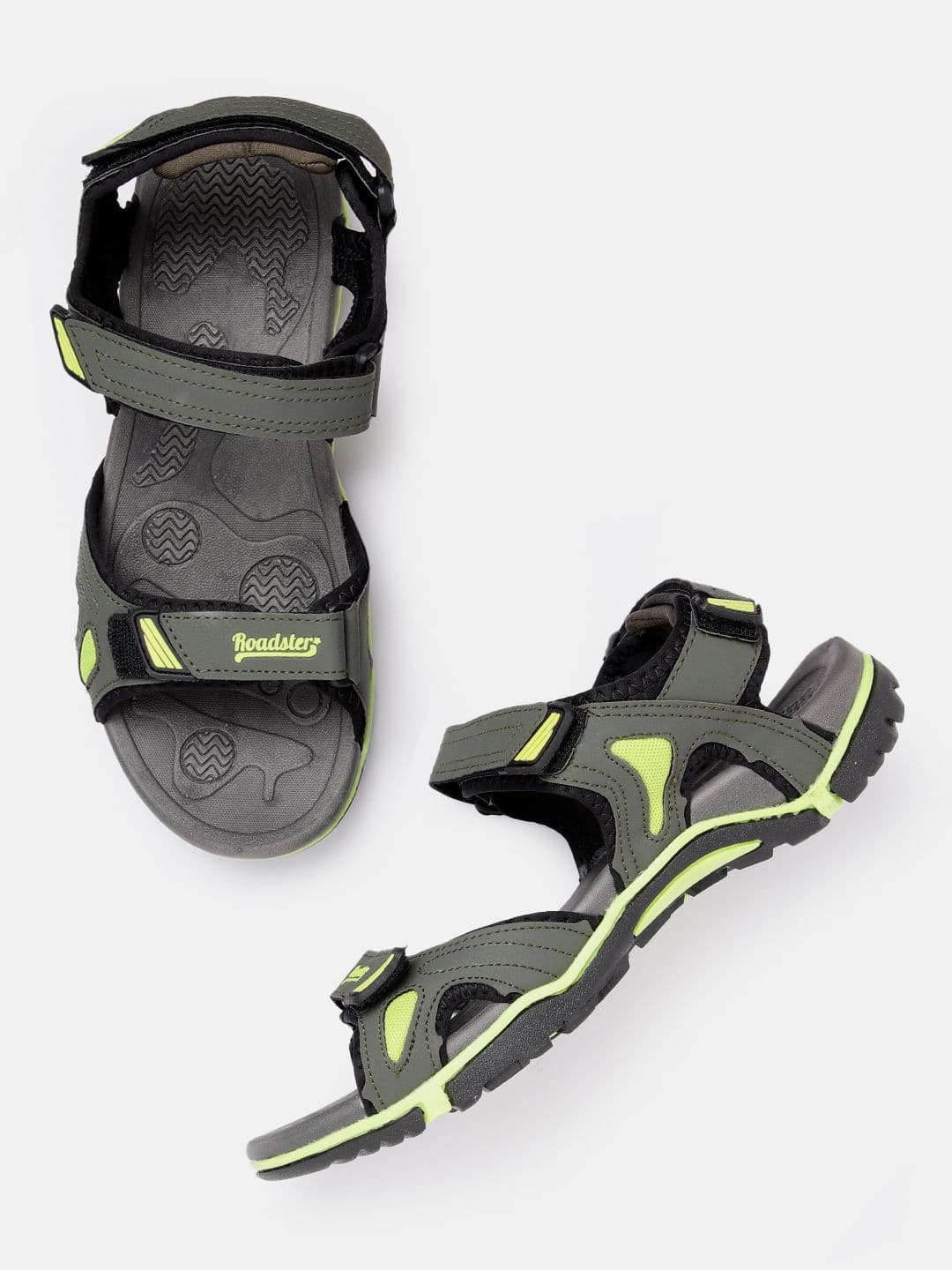 Roadster Men Brand Logo Printed Sports Sandals - view 1