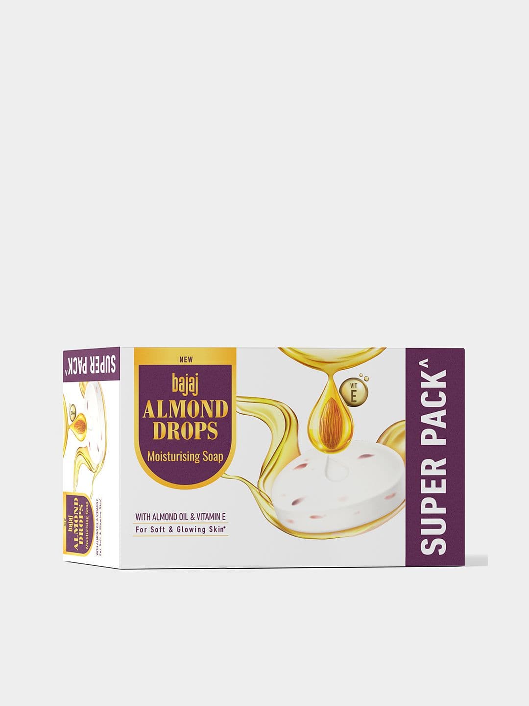 BAJAJ CONSUMER CARE Set of 5 Almond Drops Moisturizing Soap - 125 g Each - view 1