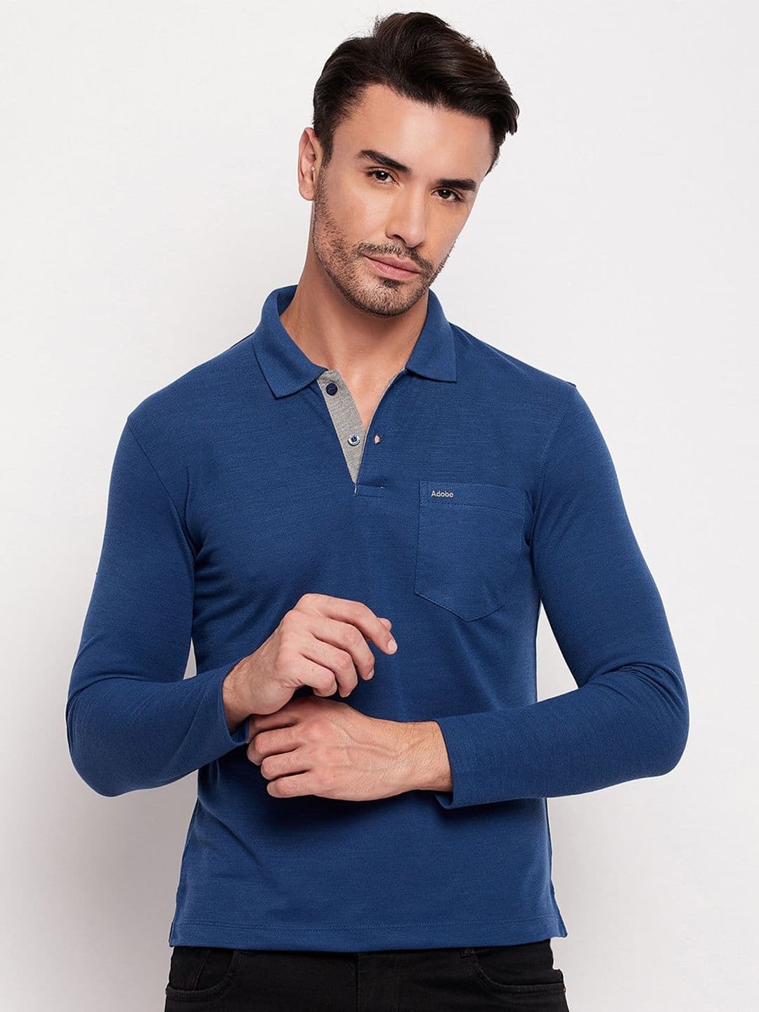 Adobe Full Sleeve Cotton Polo T-shirt - view 1