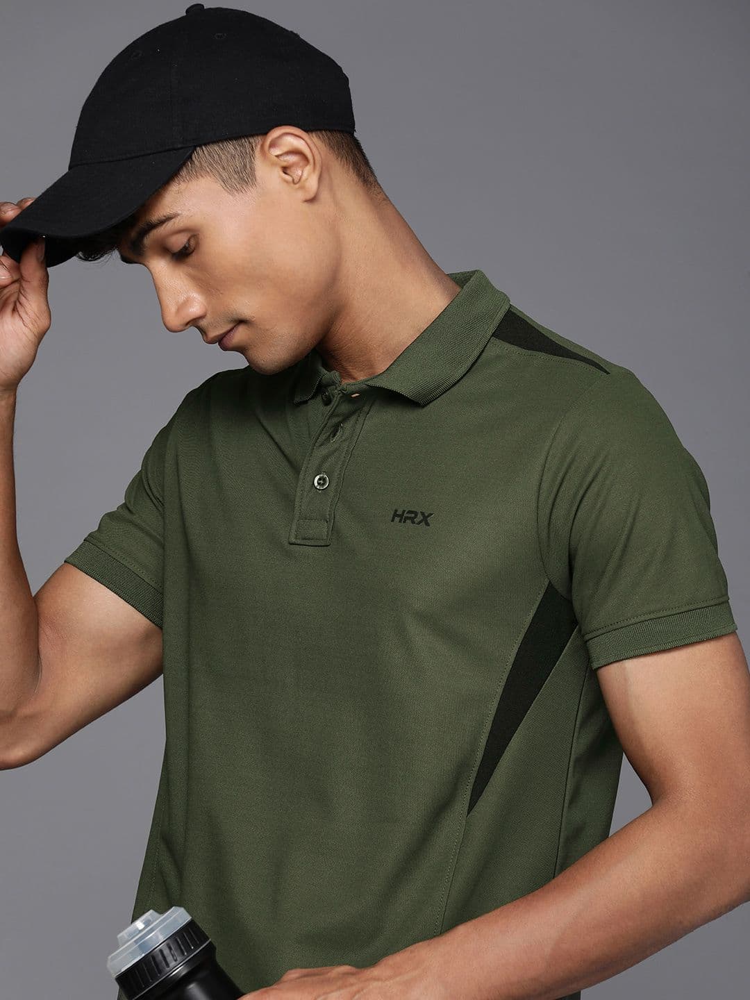 HRX by Hrithik Roshan Brand Logo Polo Collar T-shirt - view 1
