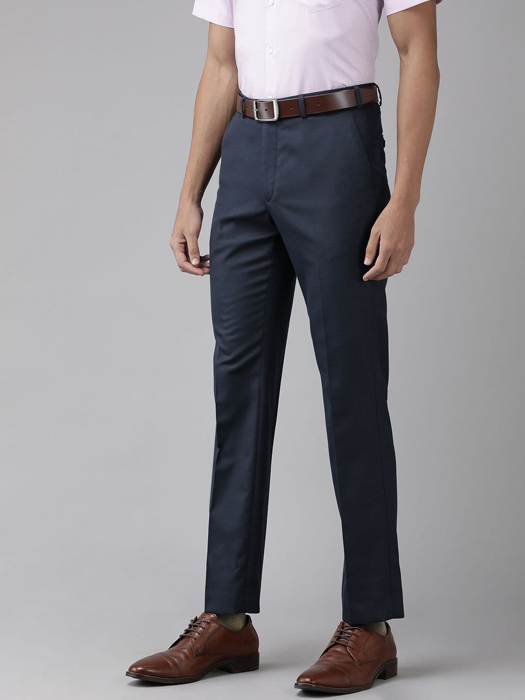 Park Avenue Men Solid Smart Regular Fit Formal Trousers - view 1