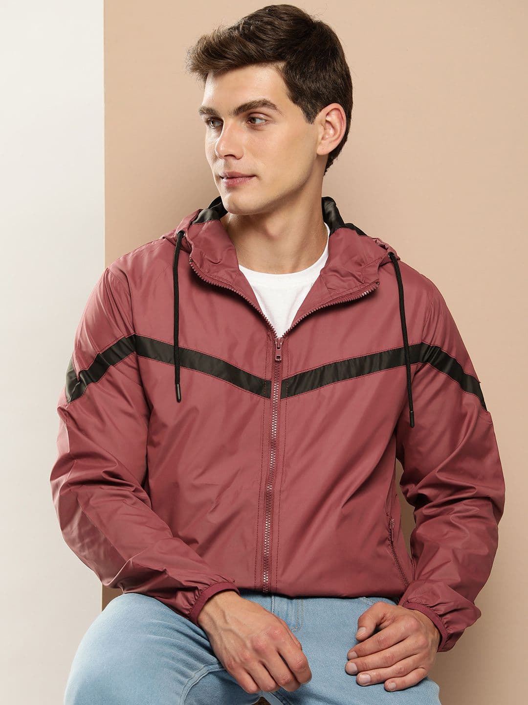 INVICTUS Striped Hooded Sporty Jacket - view 1