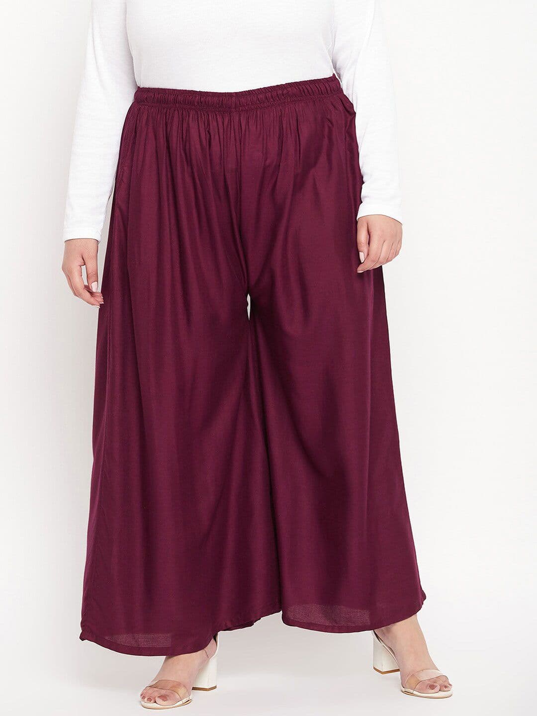 CLORA CREATION PLUS Women Flared Palazzos - view 1