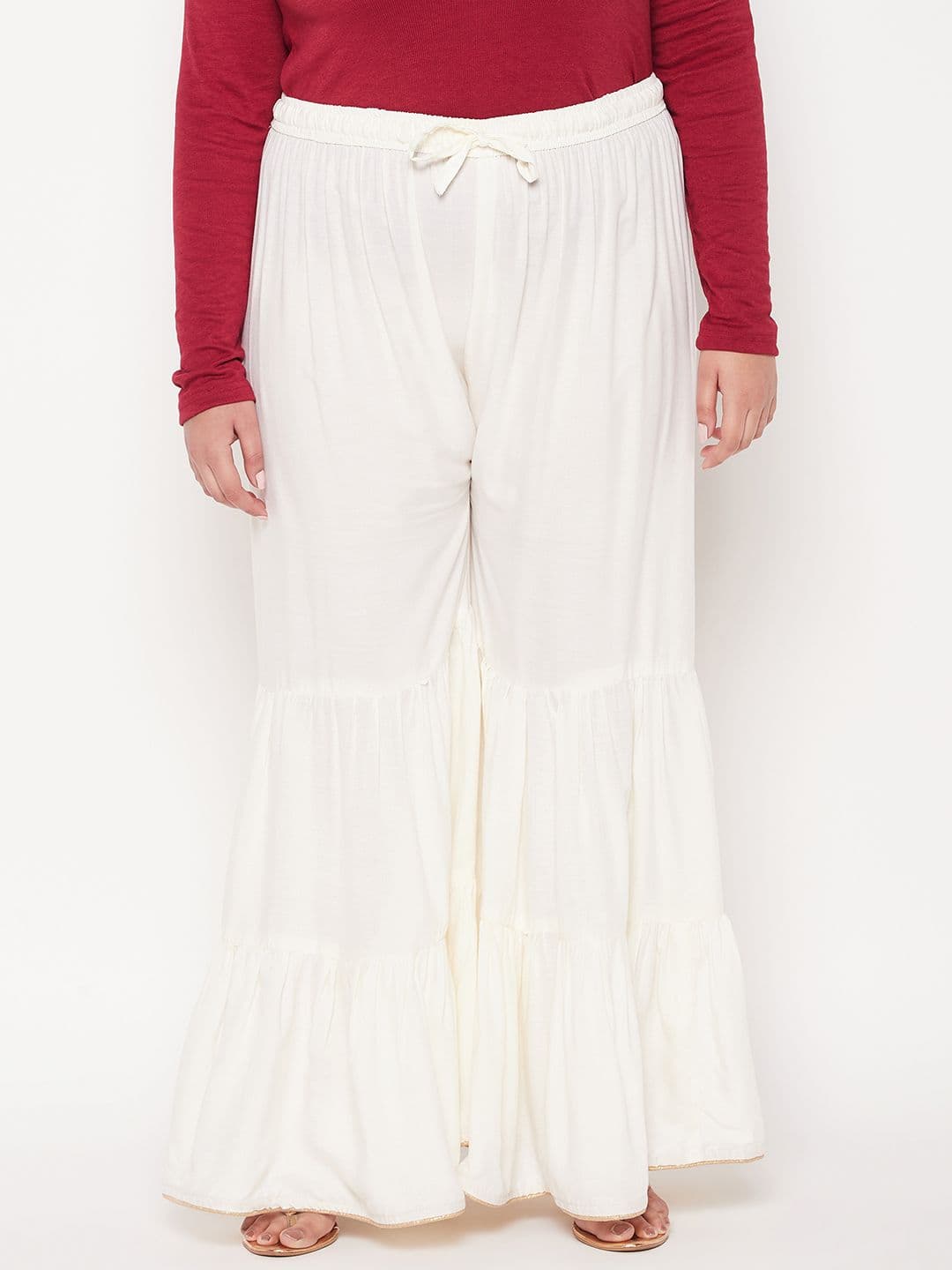 CLORA CREATION PLUS Women Flared Palazzos - view 1