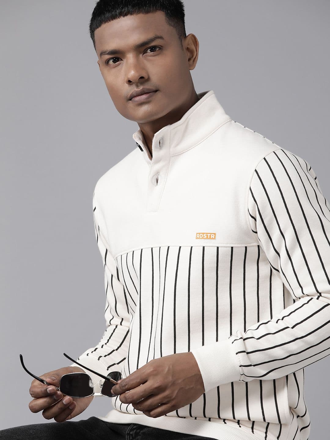 Roadster Men Striped Sweatshirt - view 1