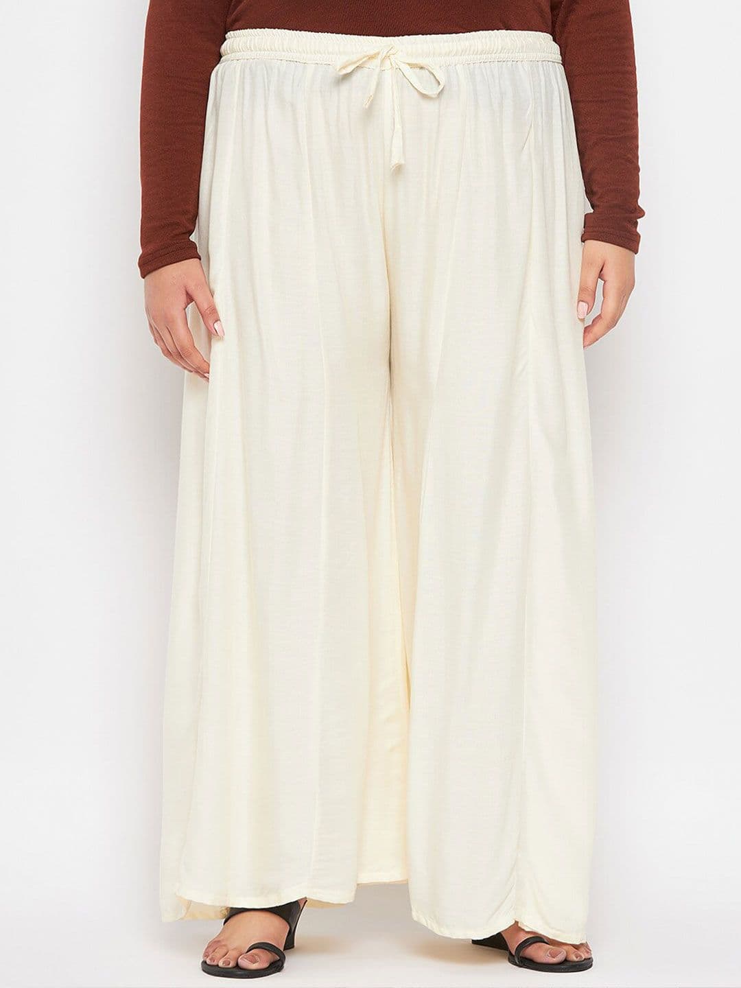 CLORA CREATION PLUS Women Plus Size Flared Palazzos - view 1