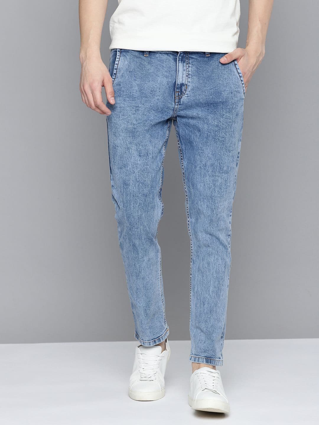 Mast & Harbour Men Slim Fit Heavy Fade Stretchable Jeans - view 1