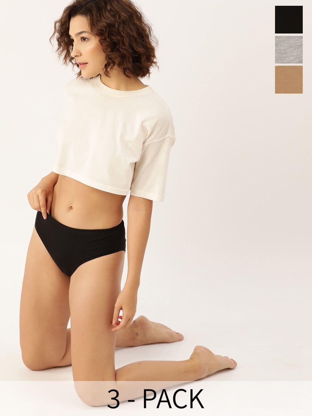 DressBerry Women Pack Of 3 Low-Rise Hipster Briefs DB-HW-BRIEF-01 - view 1