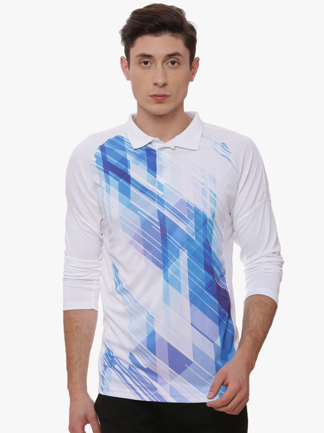 CAHOOT Men White Printed Polo Collar T-shirt - view 1