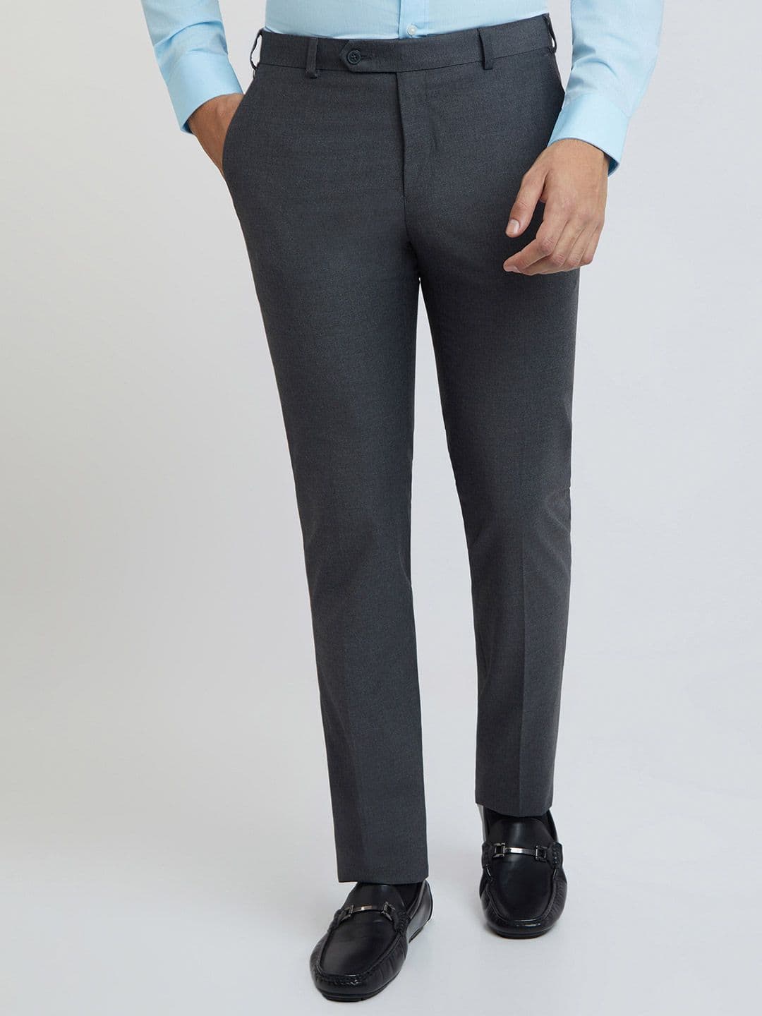 Raymond Men Solid Slim Fit Formal Trousers - view 1